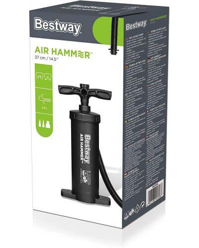 Bestway Air Hammer Pump - High-pressure manual air pump for inflating air mattresses, pools, and other inflatables
