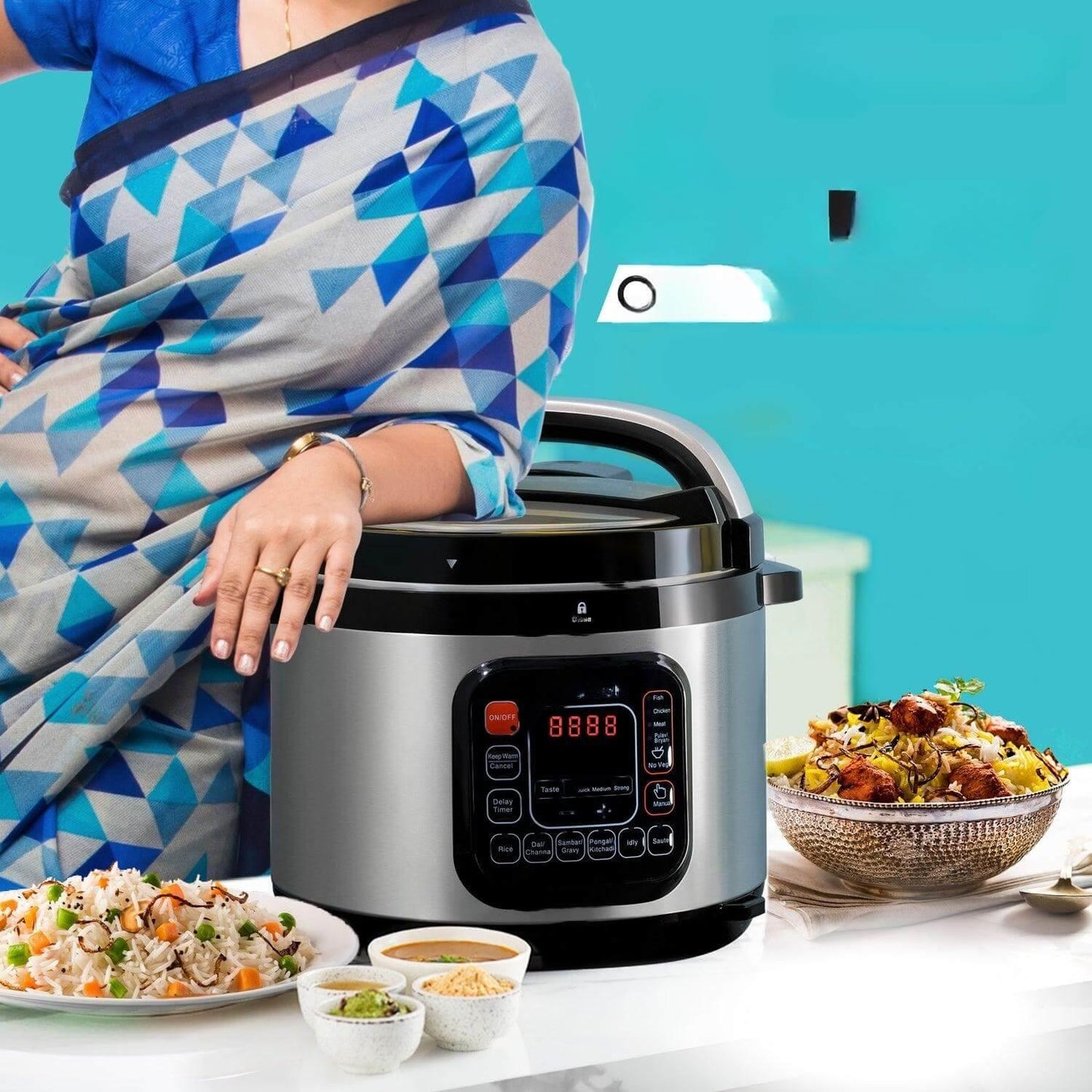 Electric Pressure Cooker - Versatile multi-cooker with fast pressure cooking and multiple cooking modes for convenient meals