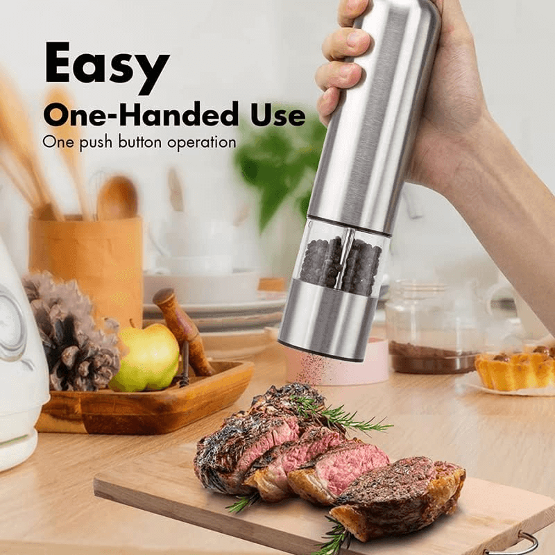 2 Piece Stainless Steel Electric Spice Grinder - Powerful and durable grinder for spices, herbs, and coffee beans