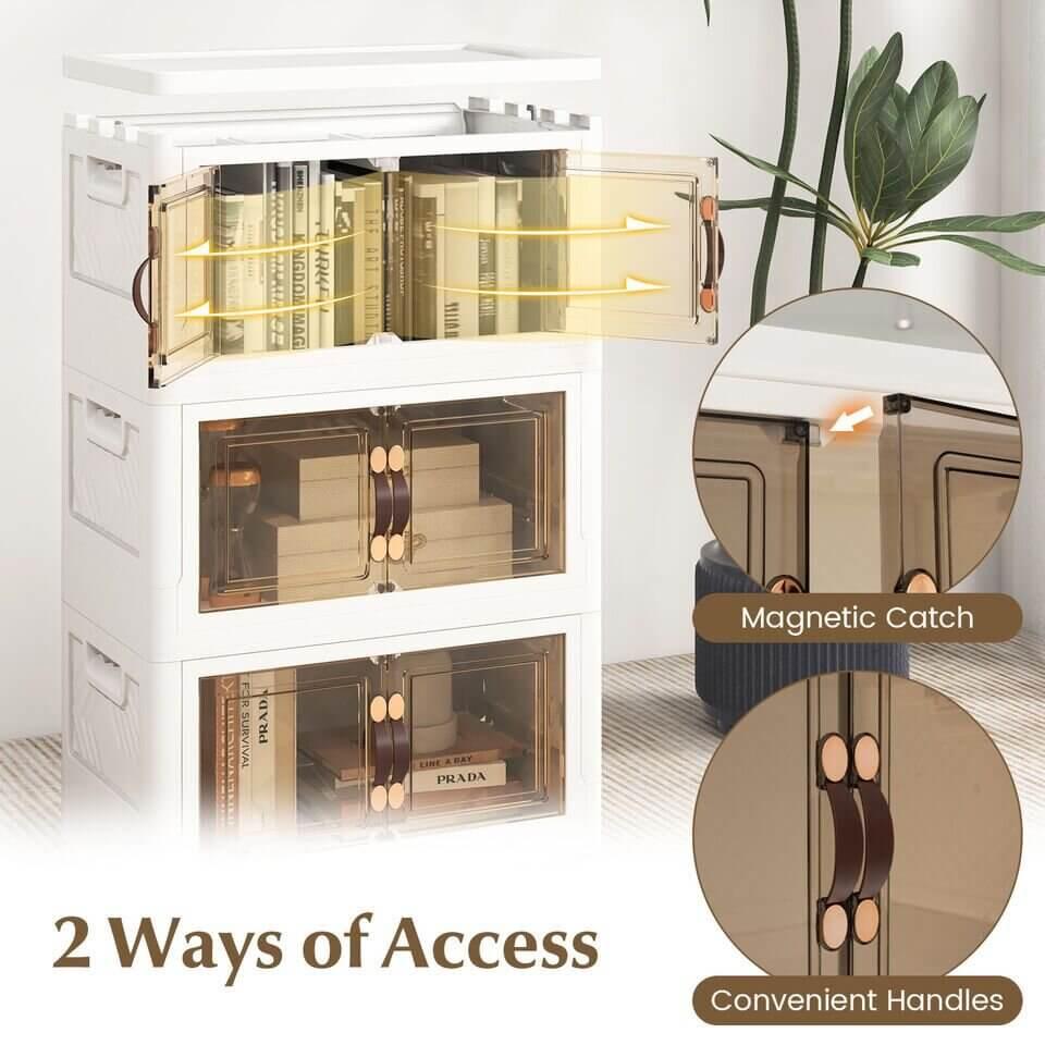 3 Layer Stackable Storage Box Organizers - Space-saving and versatile storage solution for home, office, and personal items