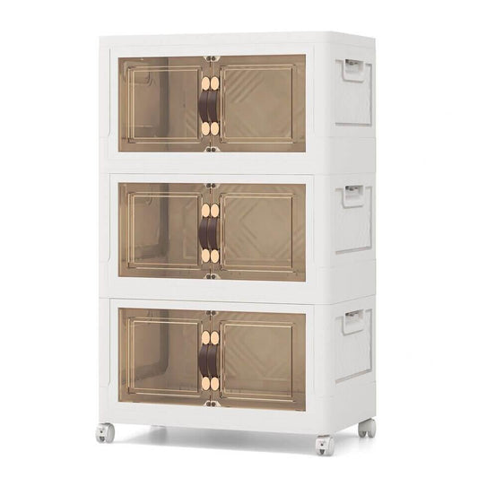 3 Layer Stackable Storage Box Organizers - Space-saving and versatile storage solution for home, office, and personal items