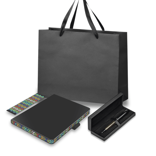 Notebook and Afrique Gold Ball Pen Gift Set