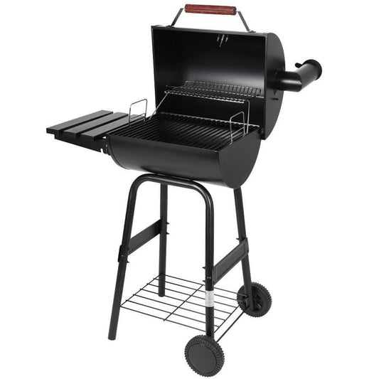 BBQ Grill Barrel with Thermolock and Massive Chimney - Heavy-duty outdoor grill for perfect smoking and grilling