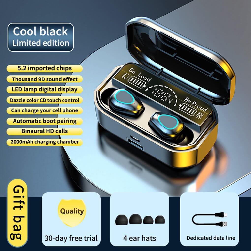Digital Display BT Wireless Earphones - High-quality TWS earbuds with a digital battery display and immersive sound