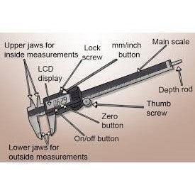 Digital Caliper - High-precision measuring tool with an LCD display, perfect for accurate internal and external measurements