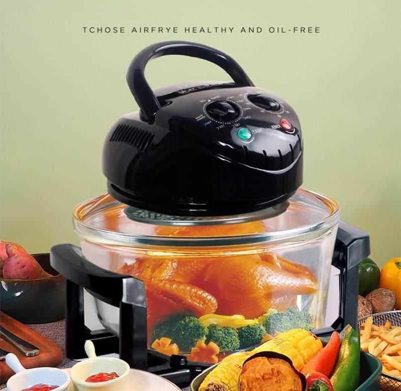 Halogen Oven Air Fryer Cooker - Multifunctional cooking appliance for air frying, baking, and roasting with fast cooking technology