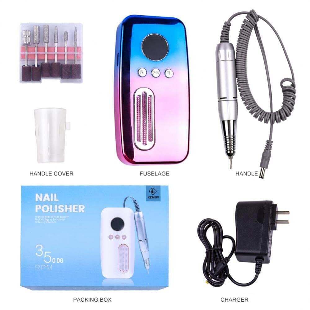Manicure Nail Polisher - Efficient tool for buffing and polishing nails to a smooth, shiny finish, ideal for home or salon use