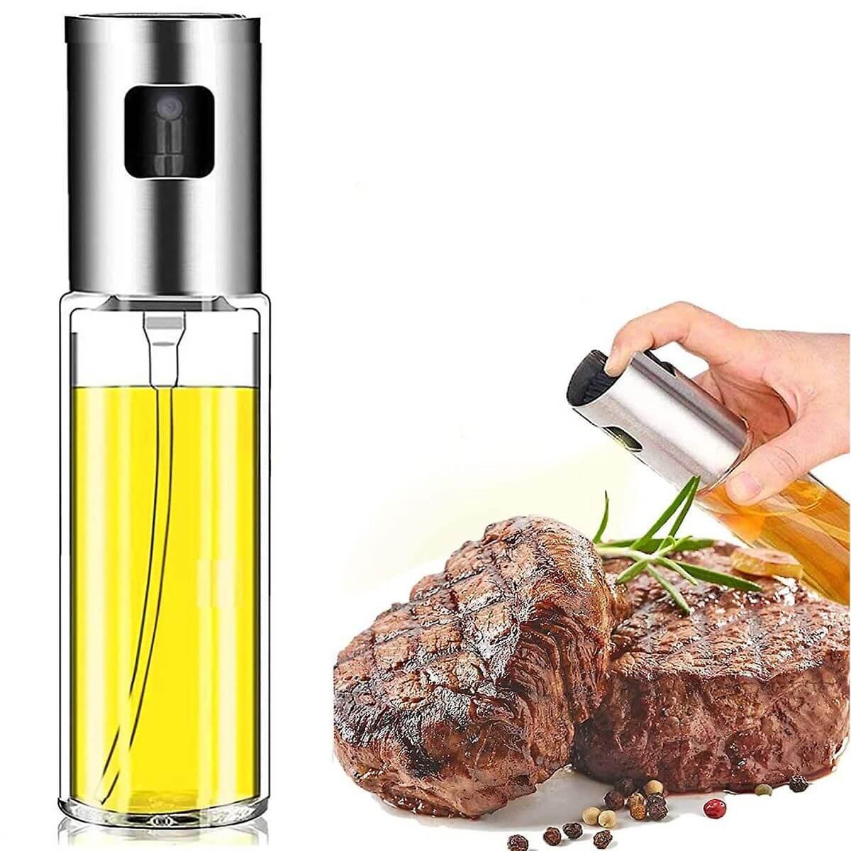 Oil and Vinegar Spray Bottle -Refillable, non-drip sprayer for controlled oil and vinegar dispensing, perfect for cooking and salads