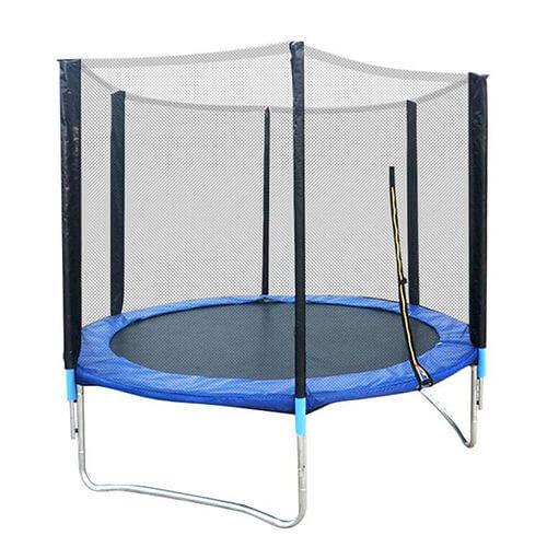 Outdoor Trampoline With Enclosure Safety Net - Sturdy and safe trampoline for kids and family fun with durable enclosure meeting