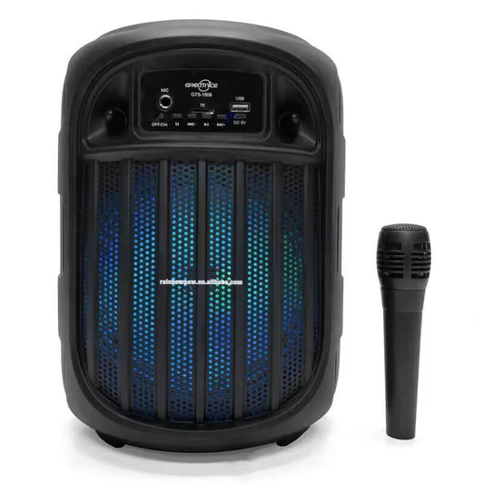 Portable Wireless 8 Inch Speaker with Microphone - High-quality Bluetooth Speaker with mic for music and events
