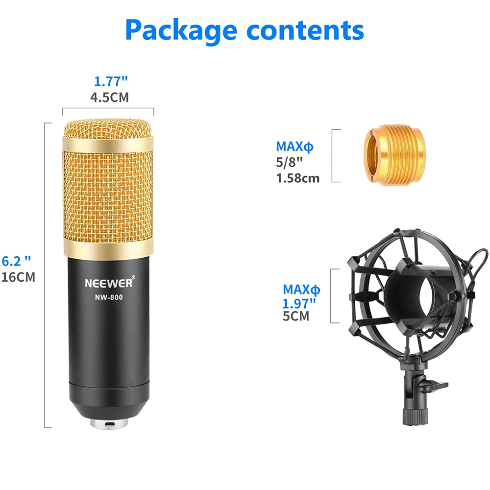 Professional Condenser Microphone - High-quality studio mic for recording, streaming, podcasts, and professional audio production
