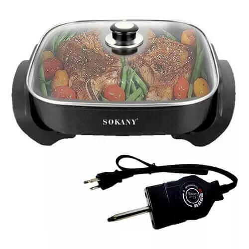 Square Non-stick Electric Frying Pan - Versatile and easy-to-clean frying pan for all your cooking needs
