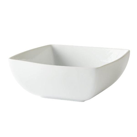 White Ceramic Square Modern Serving Bowls - Elegant and durable square-shaped ceramic bowls, perfect for serving salads, pasta, or side dishes