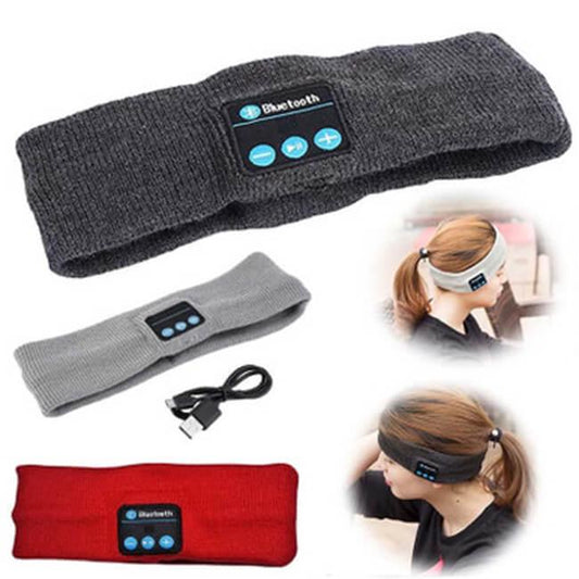Wireless Bluetooth Music Headband - with built-in speakers, comfortable fit, and long battery life - perfect for workouts, sleep, and travel.